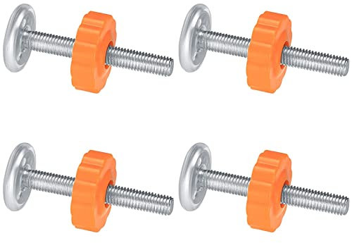 Bulloni a vite per Cancello Bambini, 4 PCS M10 Mandrino Vite Bulloni,per Cancelli di Sicurezza per Bambini e Animali Domestici Montati a Pressione (Arancia)