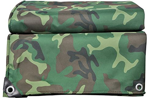 Tarpaulin Camouflage Wasserdicht 4x4m Abdeckplane 450g/m² Strapazierfähige Camo Plane Abdeckfolie für Camping Gartenmöbel 0,45mm Dicke Plane Zelt mit Ösen (Size : 1x2m)
