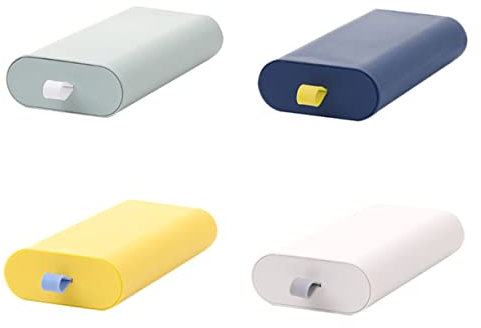 STOBOK 4pcs under Desk Storage Box Small Box for Office Stationary Organiser under Desk in Ivory White