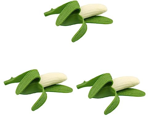 Toyvian 3St Kinderspielzeug Requisiten für die Obstfotografie Fake-Bananen-Ornament Simulation Essen falsches Obstdekor Spielzeuge Bananen Spielzeug Simulation Bananen Peeling