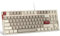 MageGee 75 % mechanische Gaming-Tastatur, brauner Schalter, LED-weiße Hintergrundbeleuchtung, 87 Tasten, kompakte TKL-Computertastaturen für Windows, Laptop, PC, Gamer – Retro-Grau/Weiß