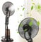 Ventilateur sur pied brumisateur industriel extérieur 16 pouces, ventilateur de refroidissement avec réservoir d'eau oscillation à 90 degrés, ventilateur de refroidissement étanche IPX5 pour terrasses
