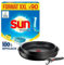 Tefal Ingenio,Lot de 3 pièces,Poêles 24 et 28 cm + poignée,Induction,Revêtement antiadhésif,Indicateur de démarrage de cuisson+Sun Pastilles Lave-Vaisselle Tout-en-1 Citron,85% Ingrédient Naturel