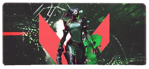 Valorant Large Gaming Mouse Mat Extended XXL Size Mousepad for Computer Laptop 900x400mm Keyboard Pad Desk Pad with Anti-Slip Rubber Base Rectangle Mouse Pad(Viper) (800 * 300 * 3mm)
