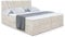 ALTDECOR Boxspringbett mit Matratze und Lattenrost, Boxbett, Topper, Polsterbett mit Bettkasten, Bett mit Stauraum H3-Matratze, Doppelbett, Springboxbett - ERNINA - 200x200 Beige Samt