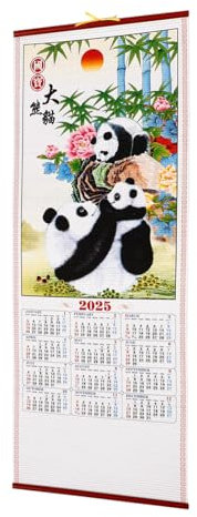 Luxshiny Calendrier Mural Chinois 2025 Année Du Serpent Calendrier Suspendu Calendrier Suspendu Pour Le Bureau À Domicile