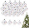 Dekorative Bälle klare Weihnachtsbällchen 30pcs 1.2/1,6/2/2.4in bruchproofes klare Kugeln Kunststoff glänzend hängende Irisierende Ornamente Kugeln