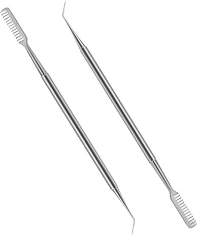 IKOPFLN 2 Stück Wimpernkamm, Lash Lift Set,Wimpernwelle Set, Wimpernlifting Seperator aus Edelstahl für Wimpernverlängerung Werkzeug Wimpern Bürste Mascara Wimperntrenner, Lash Lift Tool