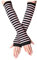Arm Warmers Fingerless Gloves for Women Long Fingerless Gloves Knit Stretchy Thumbhole Striped Gloves Punk Gothic Rock Long Arm Warmer Fingerless Gloves (Pink, One Size)