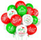 NEBURORA 30 Stück Luftballons Weihnachten, 12 Zoll Weihnachtsballons, rote, grüne und weiße Latex Weihnachtsballons mit Bändern,6 Frohe Weihnachten Stil für Weihnachtsfeier-Dekorationen