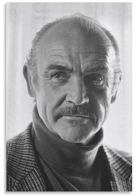 RENKEHUO Sean Connery Schauspieler-Poster (3) Gemälde auf Leinwand, Wandkunst, Poster, Rollbild, Wanddekoration, Heimposter, 50 x 75 cm