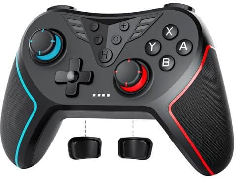 LATEC Controller for Switch, Wireless Controller for Switch OLED/Switch Lite with Hall Joystick, Programmable Buttons, 6-Axis Gyro, Double Shock and Turbo Function