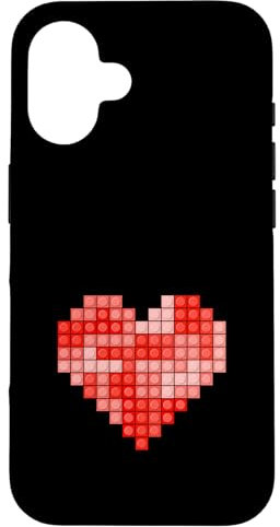 Hülle für iPhone 16 Master Builder Bricks Blocks Herz