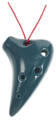 NULYLU Ocarina Portátil de 6 para Principiantes Ocarina Mini de Color Azul Instrumento Musical para Niños y Estudiantes