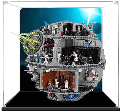 Acryl-Vitrine für Lego 75159 Todesstern-Modell, 3 mm staubdichte Schaukasten, Vitrine kompatibel mit Lego 75159 (Modell nicht im Lieferumfang enthalten)