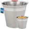 KOTARBAU® Edelstahl Eimer 16L Silber rostfreier Stahl Metall Eimer Lebensmitteleimer Edelstahleimer Milcheimer Metalleimer Wassereimer Kohleeimer Kübel Garten Eimer Putzeimer Baueimer