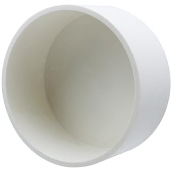 Pastlla 6 PVC Pipe End Cap Fitting, Round Pipe Hole Plugs, PVC Pipe Plug Socket Fittings for Build Furniture DIY Garden Shelf, Greenhouse, Pool Products, Shed and Tent Connection (White)