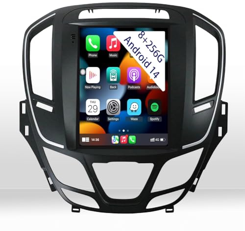 【8+256GB】 Autorradio Android 15 de 9.7 Pulgadas Radio para Buick Regal Opel Insignia 2014-2018 Carplay Car Play inalámbrico Navi Pantalla Navegación Reproductor Bluetooth Estéreo Pantalla táctil
