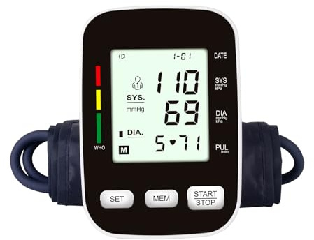 Tensiomètre V1 Pro – Précision Clinique Et Confort Optimal Tensiomètre Bras Moniteur De Tension Artérielle Automatique Pour Mesurer La Tension (Noir,1 pièce)