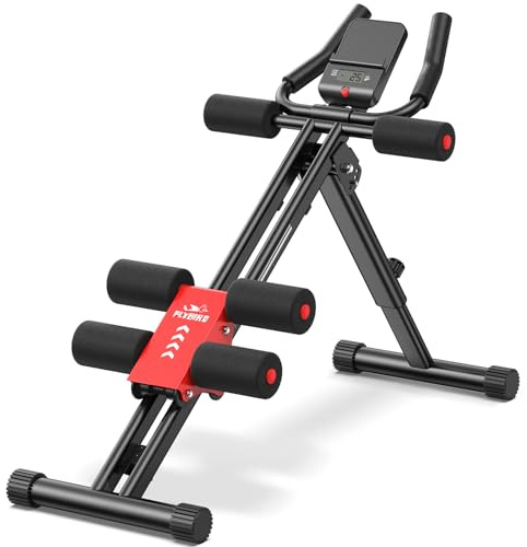 FLYBIRD Appareil pour abdominaux - Appareil de musculation abdominale réglable - Pour entraînement complet du corps à la maison - Pour sculpter la silhouette - Capacité de charge de 150 kg (Rouge)