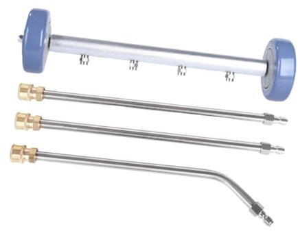 Pugermering Nettoyeur de Soubassement avec Nettoyeur Haute Pression, Buse de Lavage de Soubassement avec Brosse à Eau pour Voitures et Camions, Support pour Le La, without K Connector