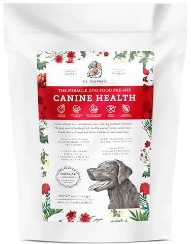 Dr. Harvey's Canine Health Miracle Dog Food, Human Grade Dehydrated Base Mix for Dogs with 9 Vegetables and 6 Organic Whole Grains (10 Pounds)