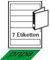 pripa Etiketten für Ordnerrücken schmal 190 x 38 mm, 25 Blatt A4 selbstklebende Etiketten. Der Einzelbogen ist aufgeteilt in 7 Etiketten pro Bogen = 175 Etiketten/Pack