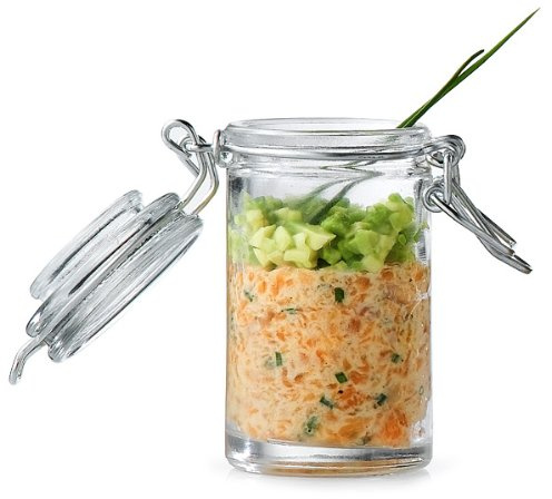 Mini Terrine Jar 2.5oz / 72ml | Amuse Bouche Jar, Spice Jar, Herb Jar, Clip Top Jar, Mini Glass Jar