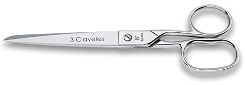 3 Claveles 35 Tijera de Modista de 8, Gris, 20 Cm - 8