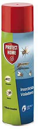 PROTECT HOME - Insecticida Voladores, Efecto persistente, Spray para Eliminar Moscas, Mosquitos y Otros Insectos voladores, 500ml, Verde Agua (79705387)