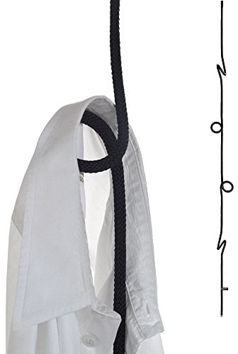 Loop Rope | Hängende, höhenverstellbare Garderobe aus Seil | schwarz | Peppermint Products