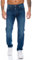 Lorenzo Loren Herren Jeans Hose Denim Jeans Used-Look Regular-Fit [LL324 - Dunkelblau - W42 L36]