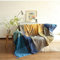Decke Sofa Flauschig, Sofadecke, Weiche & Warme Home Kuscheldecke, Couchdecke, Überwurfdecke, Bettüberwurf Wohndecke für Zuhause, Büro (Tibet Blue, 220 x 250 cm)