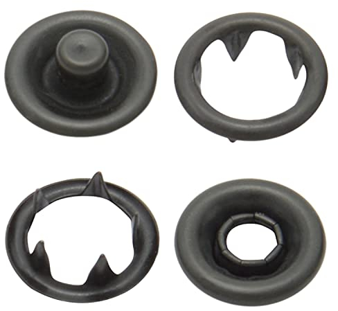 Druckknöpfe Jersey, Jersey-Snaps, Metallknöpfe, Messing rostfrei, nickelfrei - ab 50 Stück, 10,5 mm, schwarz