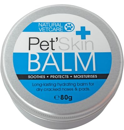 Natural VetCare Pet'Skin Balm – Hydrating & Protective Balm for Cats & Dogs – Soothes Dry, Cracked or Irritated Skin – With Shea Butter, Coconut Oil & Vitamin E – 50ml