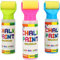 com-four® 3X Kreideroller in bunten Farben - Kreidemarker zum Malen und Beschriften - Straßenkreide für Kinder - abwaschbar (3 Stück - Kreideroller)