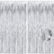 Glitzer Silber Metallic Lametta Folie Fransen Vorhänge,BRAVESHINE Sparkle Metallic Photo Booth Hintergrund Lametta Tür Vorhänge Für Weihnachten Geburtstagsfeier Hochzeit Disco Deko (2 Stück, 1x2,5 m)