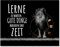 wandmotiv24 Leinwandbild Löwen, Querformat, Löwe, lerne zu warten, Uhr M0198