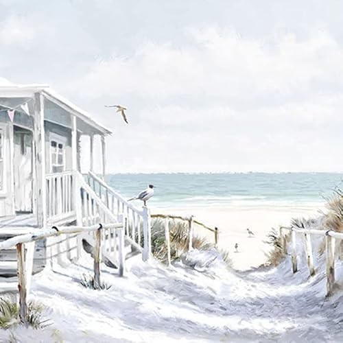 20 Servietten Zugang zum Strand | Meer | See | Maritim 33x33cm