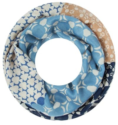 Majea Damen Loop Schal Schlauchschal Halstuch (880021) (blau 3)