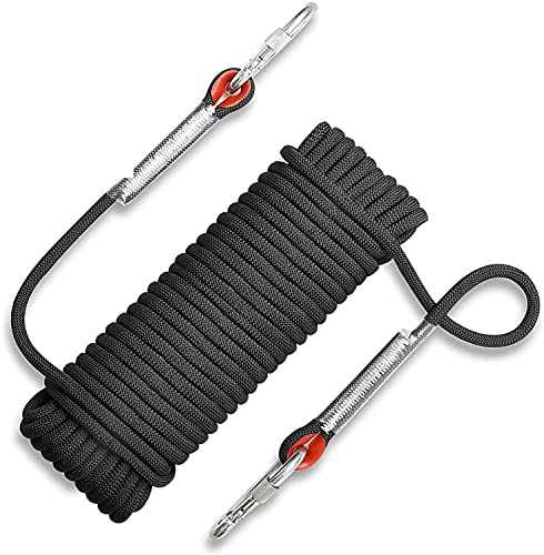 Awroutdoor Nylon Seil Klettern Sicherheitsseil Durchmesser 10.5mm Mit Karabiner Lagergewicht 1200kg Für Outdoor Wandern Zubehör Sport Camping 30M