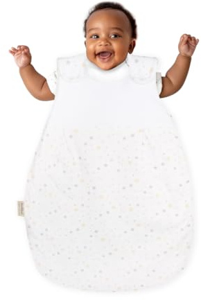 kolibri Baby-Schlafsack I Kliniklieferant Nr.1 I Atmungsaktiv I Für 0 bis 12 Monate | Ganzjahr Babyschlafsack I Oeko-TEX 100 Zertifiziert | Ärmellos Schlafsack | 2.5 TOG | Sterne | 86/92 |