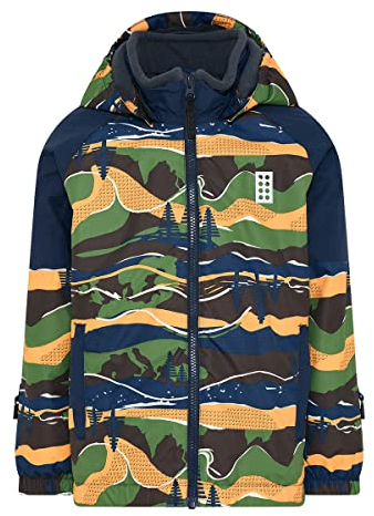 Lego Wear Unisex Lego Wear Jungen Unisex Winterjacke Skijacke 12.000 Wassersäule Atmungsaktiv Lwjested 712 Regenjacke, 590, 110 EU