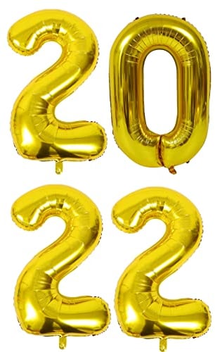 TOYANDONA Luftballons Hochzeitsdeko Folienballons 2022 Zahl Ballons Neujahr Ballons Latex Ballons für Weihnachten Silvester Party Dekoration Supplies Requisiten Weihnachtsdeko