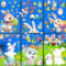 WINSVAN Ostern Fensterbilder Selbstklebend, 9 Blätter Fenstersticker Ostern Dekoration für Zuhause, Fensterdekoration Ostern mit Hasen Ostereier Muster für Frühlingsdeko, Osterdeko
