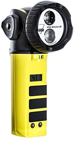 Acculux 459982 - HL 30 EX POWER Knickkopf-Sicherheitshandleuchte, EX-geschützte Handleuchte IP 67 für den Einsatz in Gas- und Staub-explosionsgefährdeten Bereichen, mit Ladeeinheit L30 für 12/24V