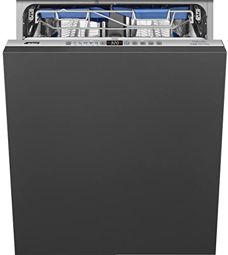 Smeg DI322BQLH Fully Integrated Standard Dishwasher - Silver Control Panel with Fixed Door Fixing Kit - B Rated