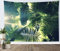 LB Palmblatt Wandteppich Grün Baum Wandtuch Tropenwald Wandbehang Natur Landschaft Tapisserie für Wohnzimmer Schlafzimmer Wohnheim Wanddeko,235x180cm