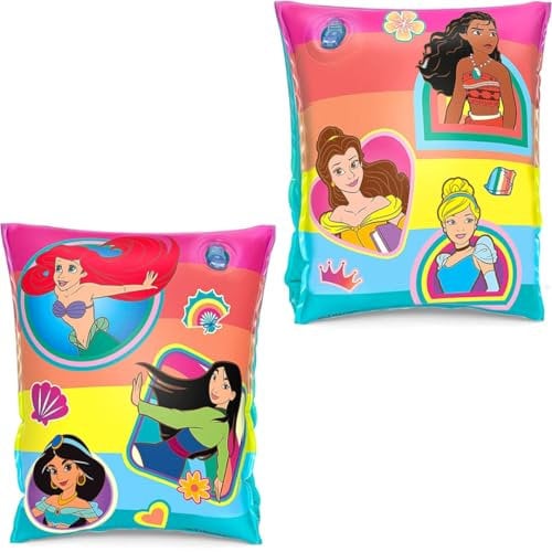 Apoyabrazos Inflables Princesas - Apoyabrazos de Seguridad -Mar Piscina Accesorios Niños (PRINCESS)
