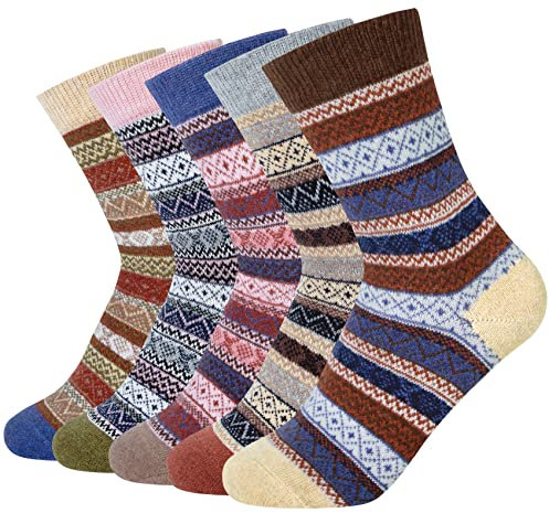 Chalier Finery Womens Socks Ladies Socks Thermal Socks Nordic Socks Winter Christmas Gifts for Women